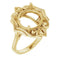 14K Yellow 12mm Round Ring Mounting