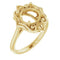 10K Yellow 8.8mm Round Ring Mounting