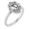 Continuum Sterling Silver 6.5 mm Round Ring Mounting