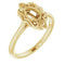 10K Yellow 7x5 mm Oval Ring Mounting