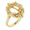 18K Yellow 11mm Round Ring Mounting