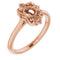 18K Rose 5.2mm Round Ring Mounting