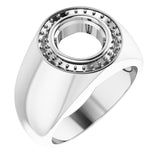 14K X1 White 8.8mm Round Ring Mounting
