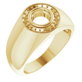 14K Yellow 6mm Round Ring Mounting