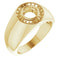 10K Yellow 6mm Round Ring Mounting
