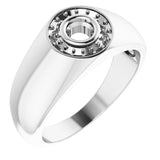 10K White 4.1mm Round Ring Mounting