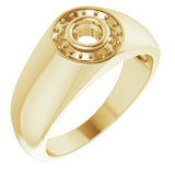 14K Yellow 4.1mm Round Ring Mounting