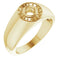 10K Yellow 4.1 mm Round Ring Mounting