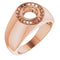 10K Rose 6.5mm Round Ring Mounting