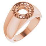 14K Rose 6.5mm Round Ring Mounting