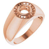 18K Rose 5.2mm Round Ring Mounting