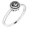 14K White 5mm Round Ring Mounting