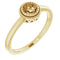 14K Yellow 5mm Round Ring Mounting