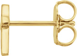 14K Yellow Gold 7.5mm Cross Single Earring