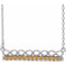 Sterling Silver Natural Citrine Infinity-Inspired Bar 16
