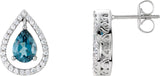 Halo-style earrings