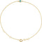 14K Yellow Gold Natural Blue Zircon Bezel Set Solitaire 6 1/2-7 1/2