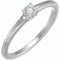 Platinum Natural Blue Sheen Moonstone Ring