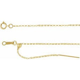 14K 1 mm Rolo chain