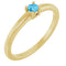 14K Yellow Natural Swiss Blue Topaz Ring