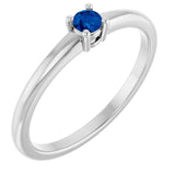 Platinum Natural Blue Sapphire Ring