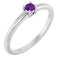 Platinum Natural Amethyst Ring