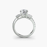 Three-Stone Ring with Pavé Volume 4